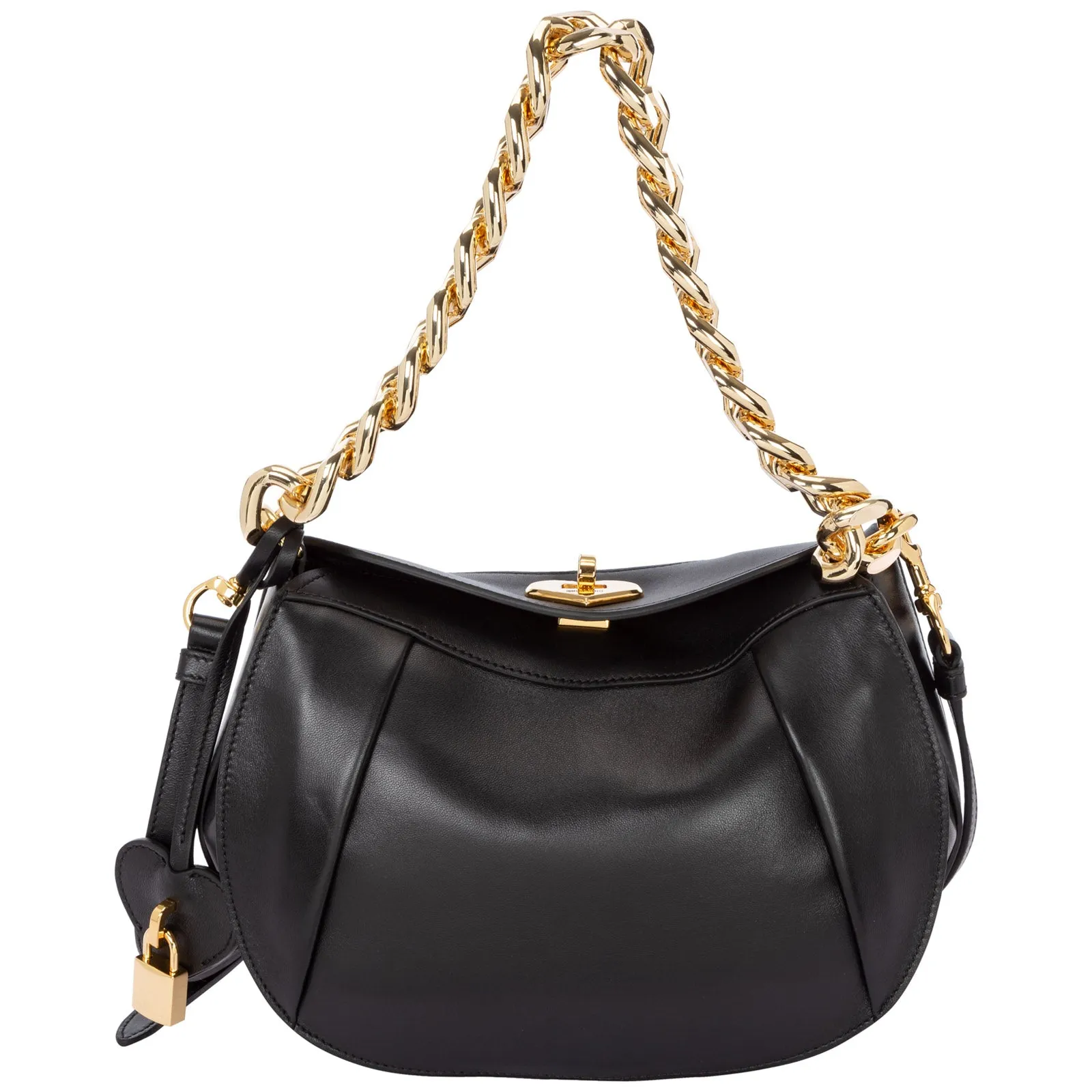 Moschino Logo Detailed Chain-Link Shoulder Bag