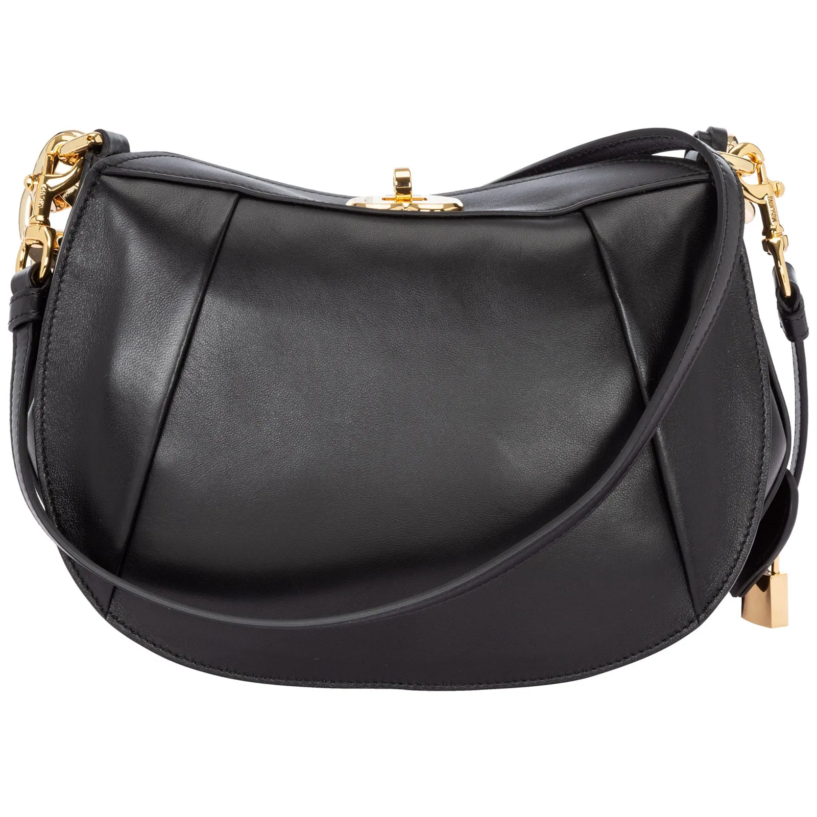 Moschino Logo Detailed Chain-Link Shoulder Bag