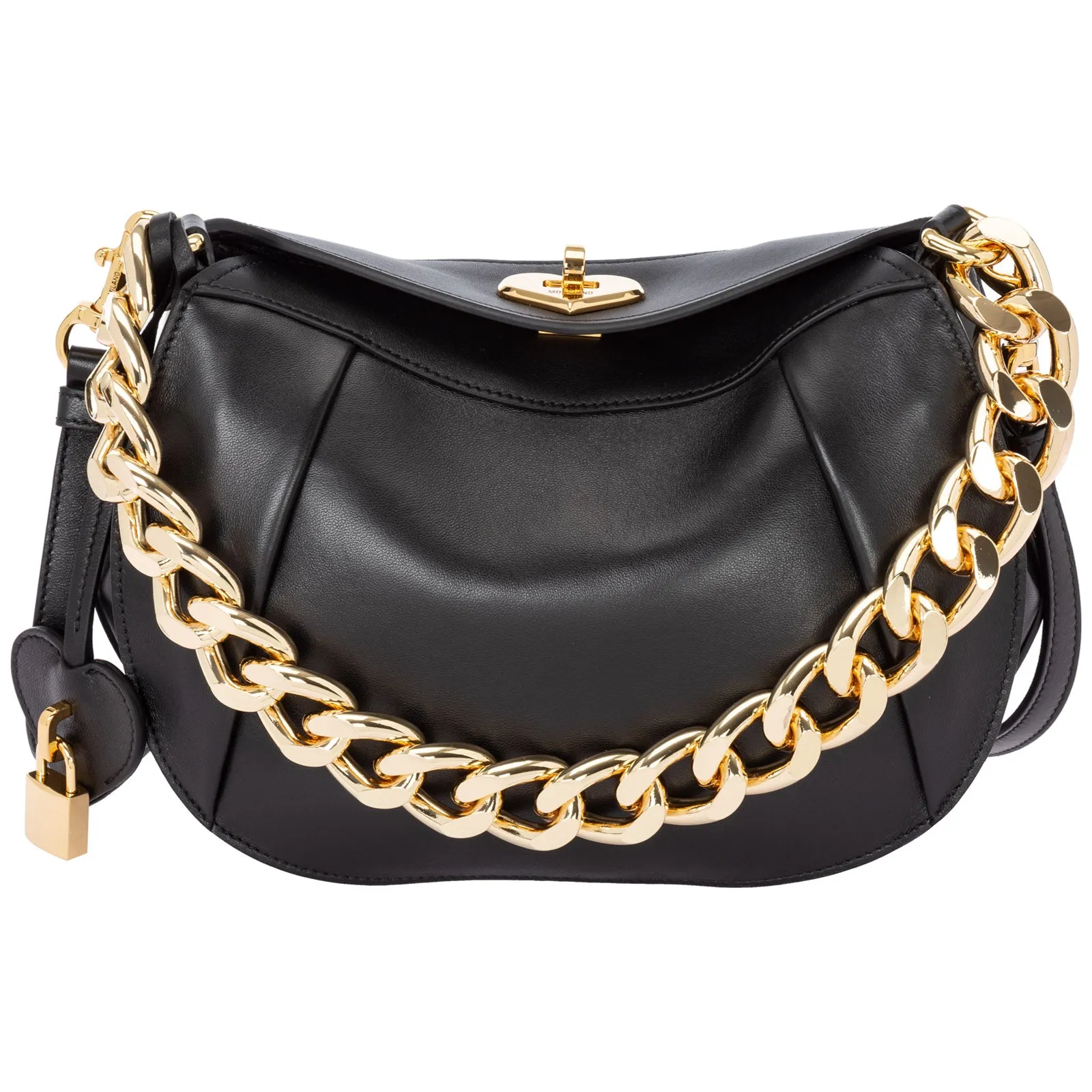 Moschino Logo Detailed Chain-Link Shoulder Bag