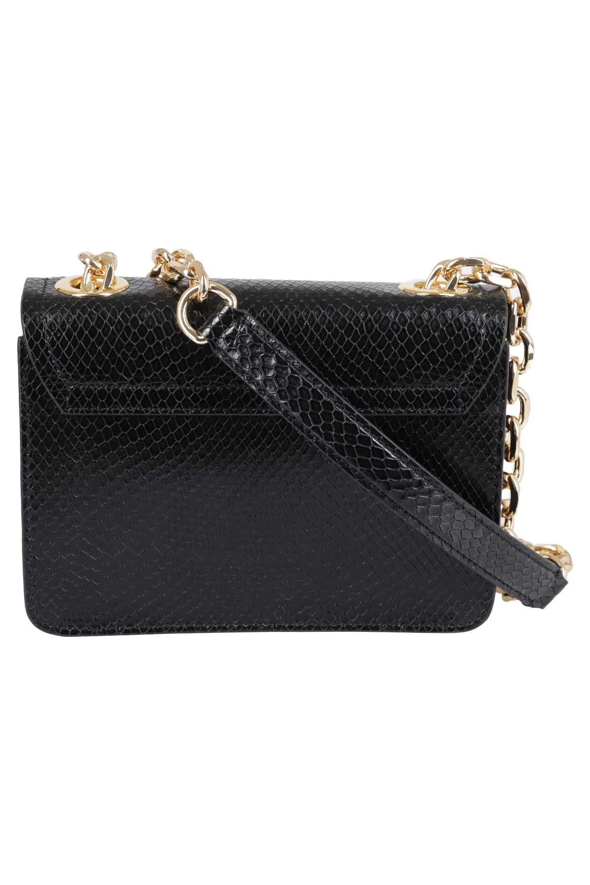 Moschino Logo Plaque Strapped Shoulder Bag