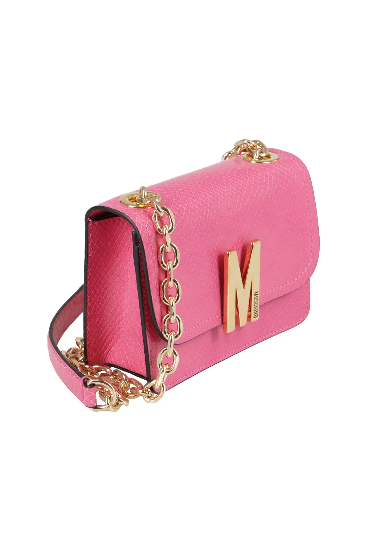 Moschino Logo Plaque Strapped Shoulder Bag