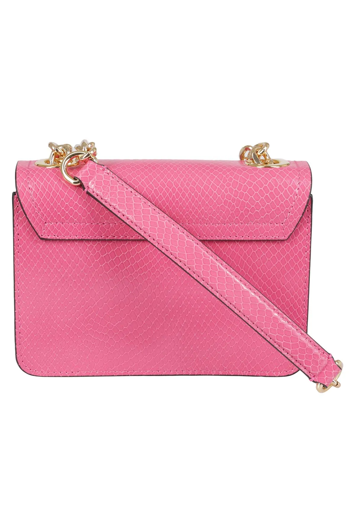 Moschino Logo Plaque Strapped Shoulder Bag