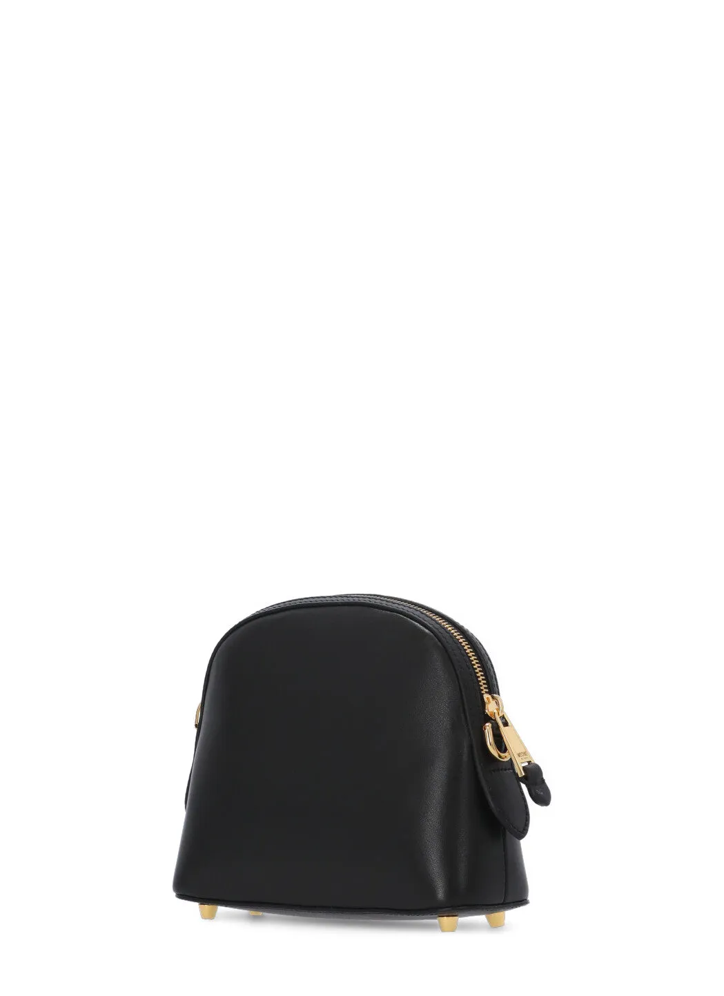 Moschino Logo Plaque Zip-Up Crossbody Bag
