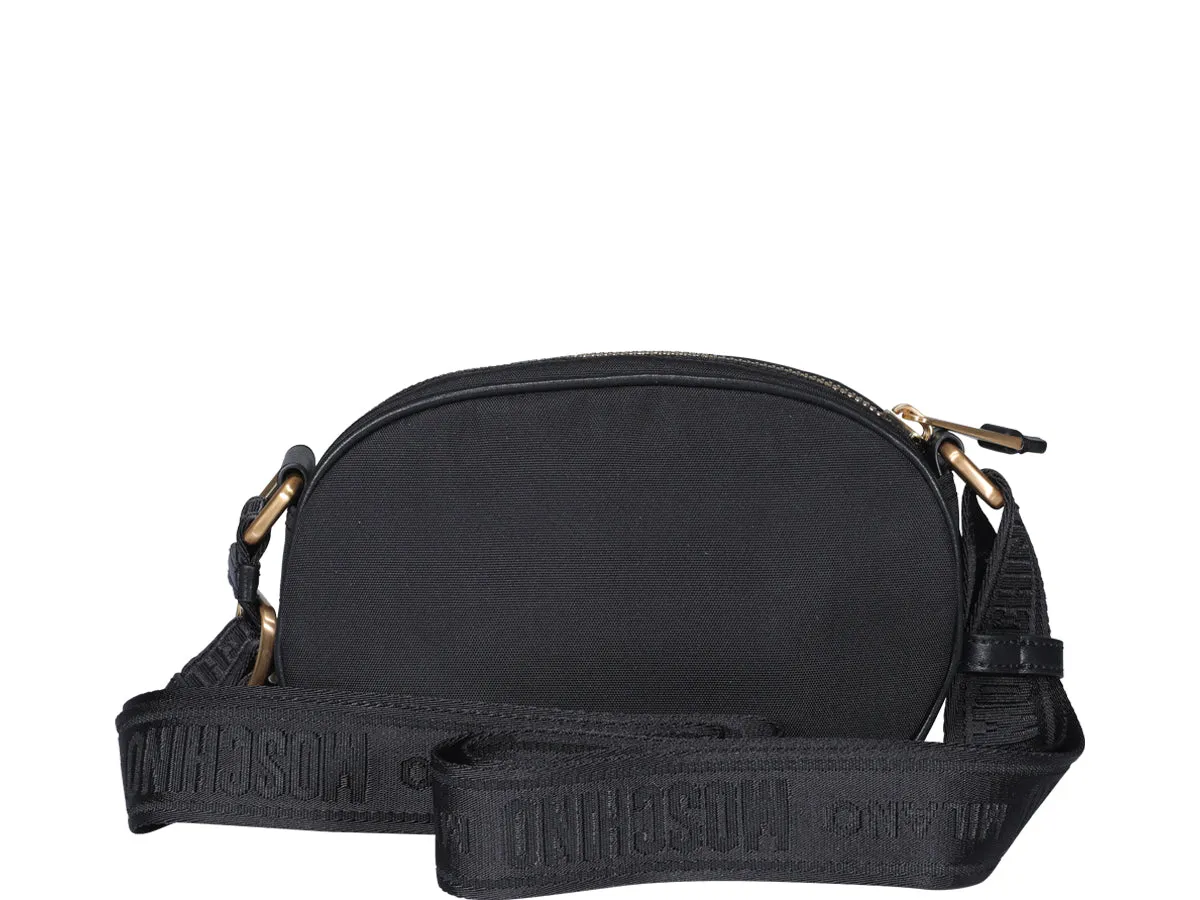 Moschino Logo Plaque Zipped Crossbody Bag