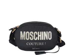 Moschino Logo Plaque Zipped Crossbody Bag