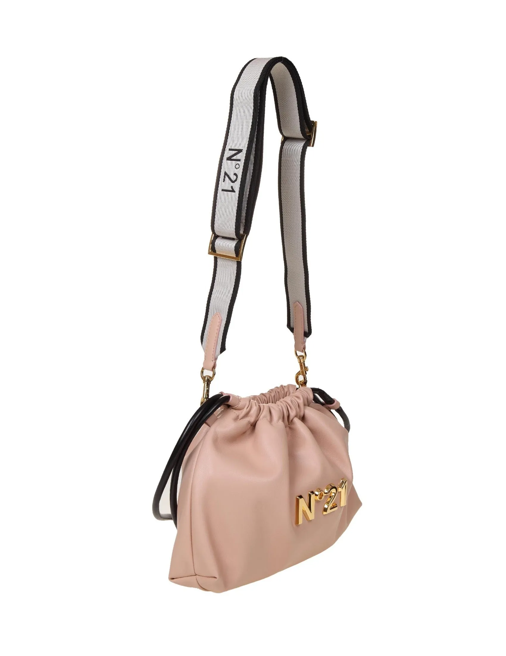 N21 Logo Plaque Drawstring Clutch Bag