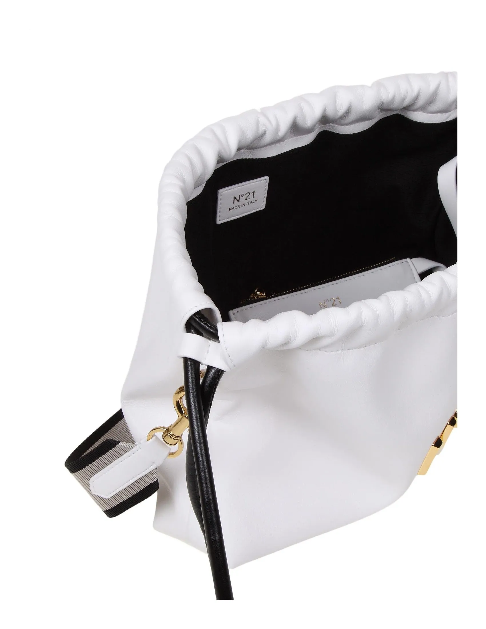 N21 Logo Plaque Drawstring Clutch Bag