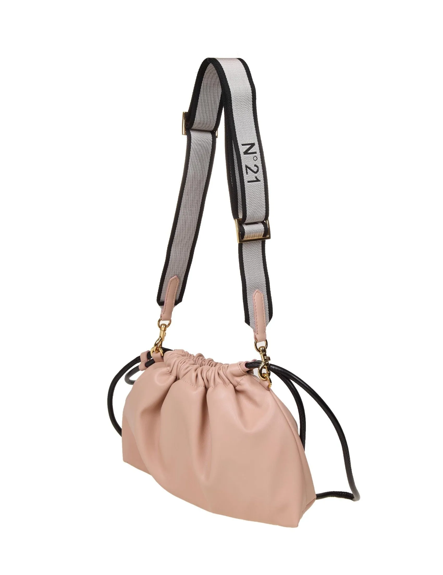 N21 Logo Plaque Drawstring Clutch Bag
