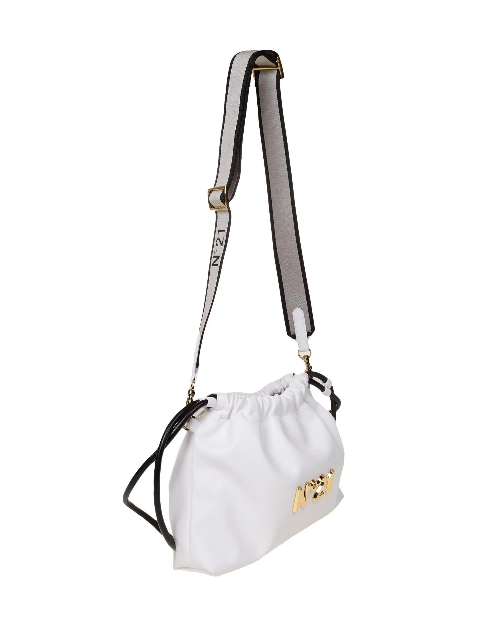 N21 Logo Plaque Drawstring Clutch Bag