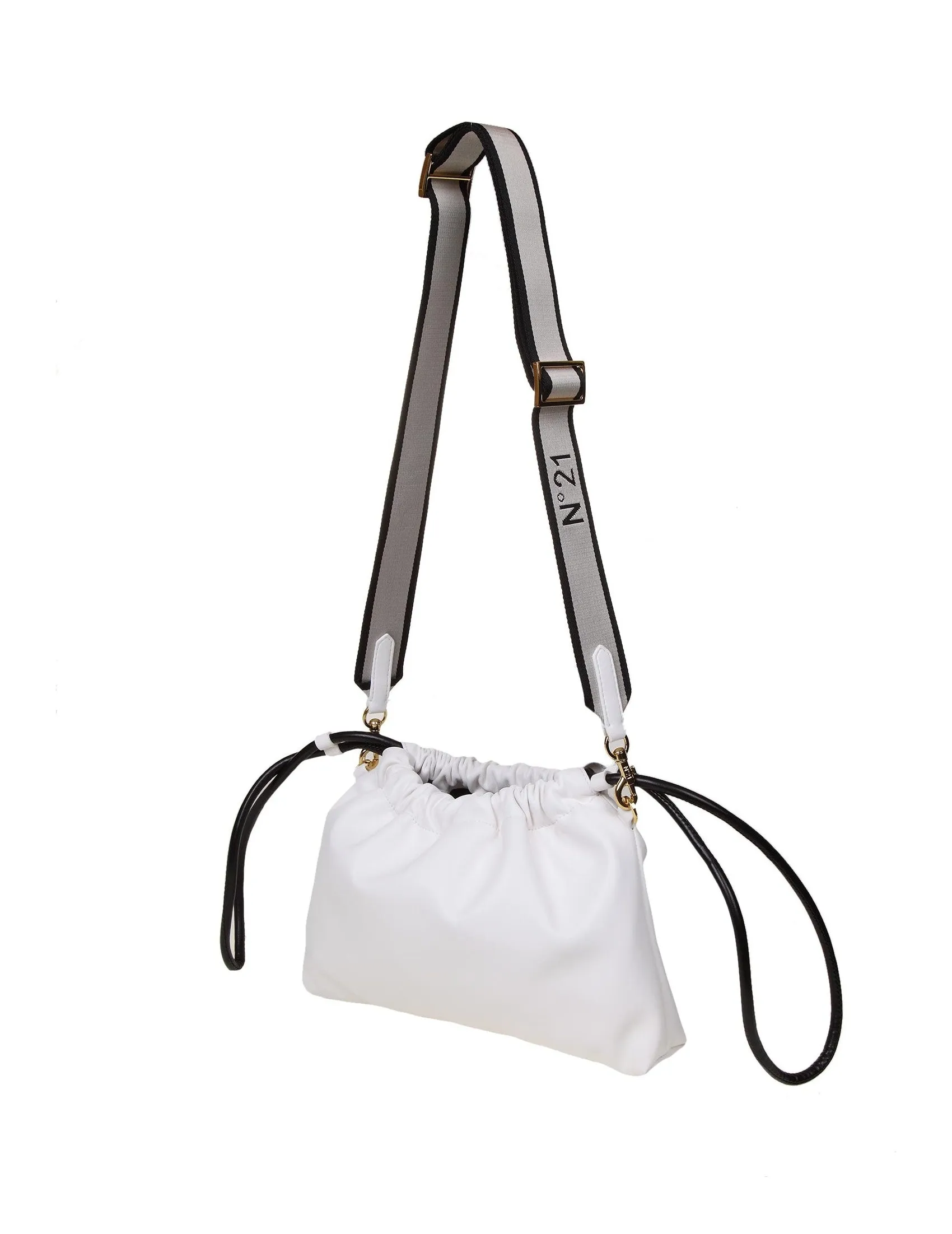 N21 Logo Plaque Drawstring Clutch Bag