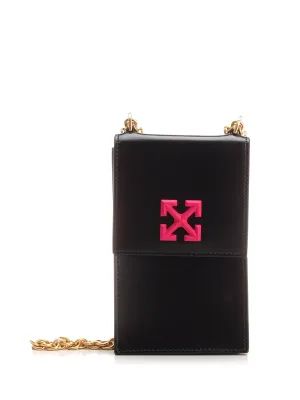 Off-White Arrow Detailed Chain-Link Crossbody Bag