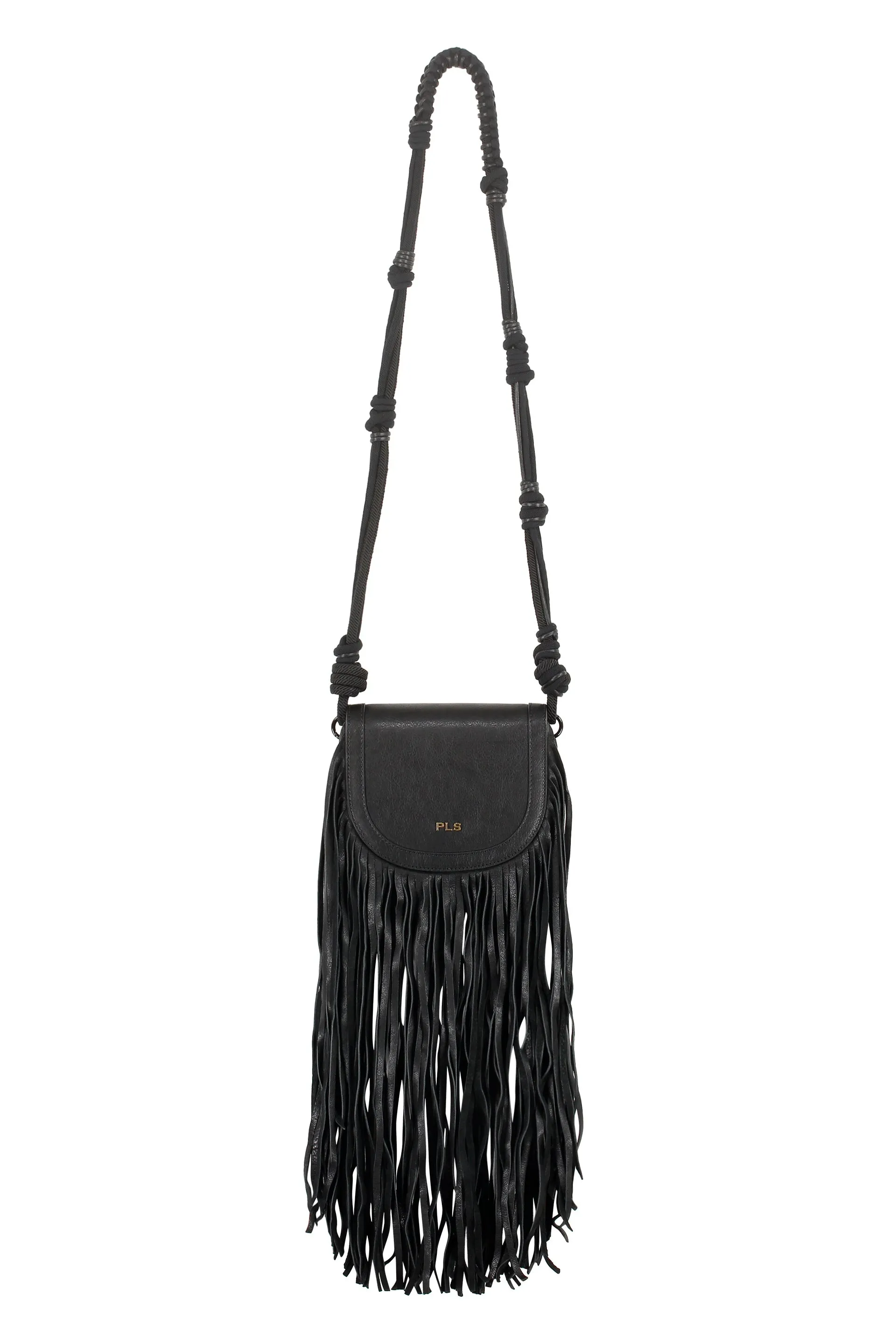 Philosophy Di Lorenzo Serafini Fringed Logo Plaque Crossbody Bag