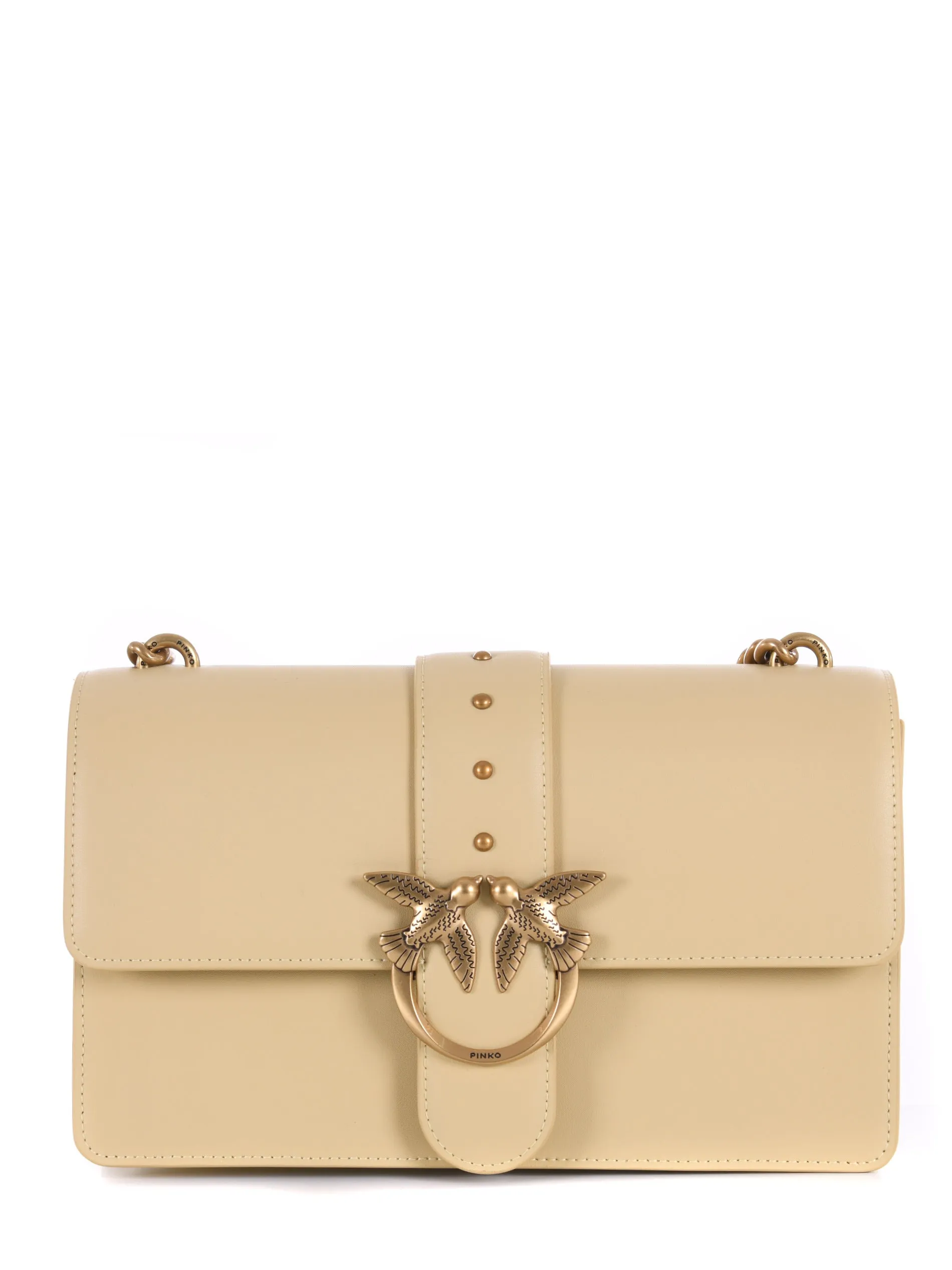 Pinko Classic Love Logo Plaque Quilted Shoulder Bag