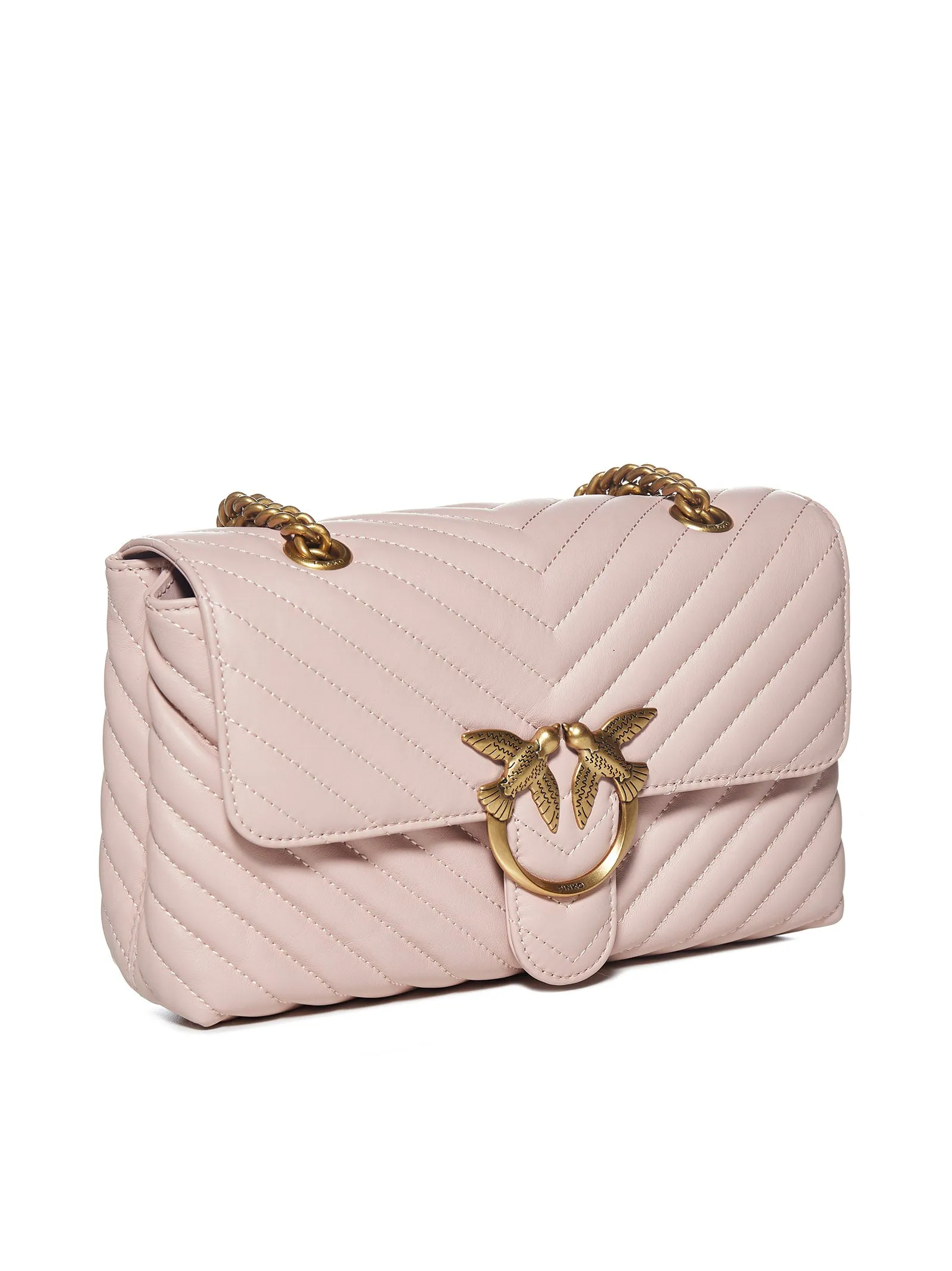 Pinko Logo Plaque Chained Shoulder Bag