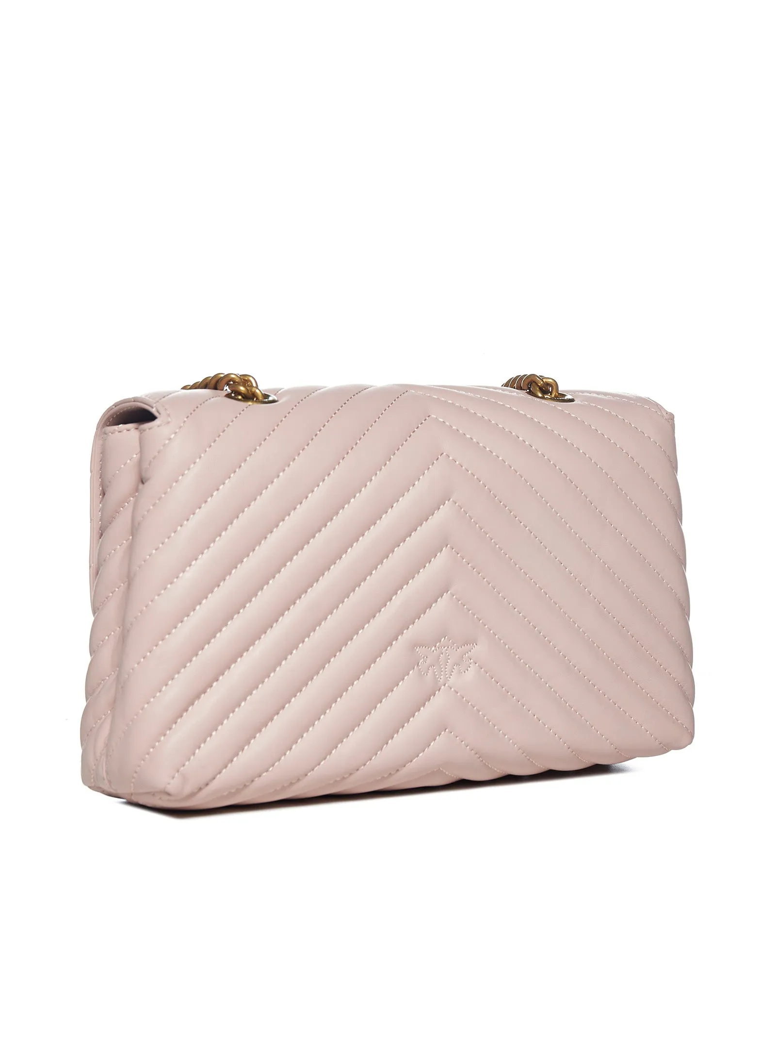 Pinko Logo Plaque Chained Shoulder Bag