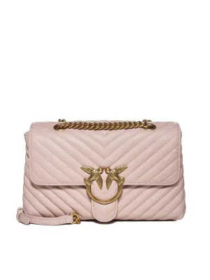 Pinko Logo Plaque Chained Shoulder Bag
