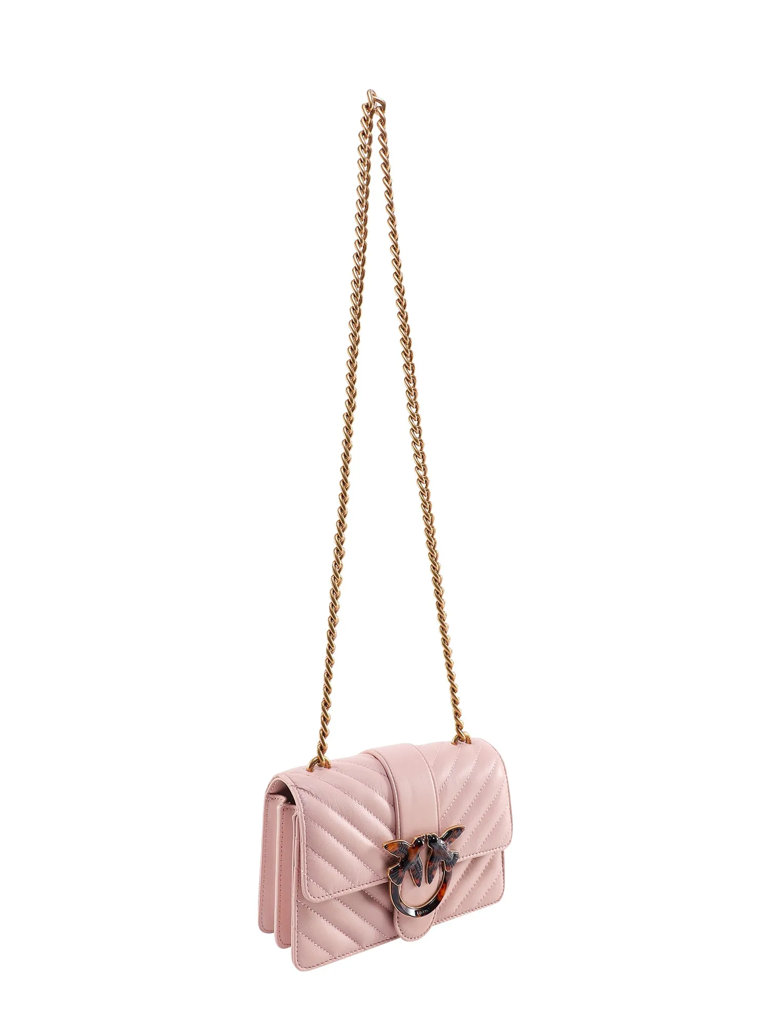 Pinko Love Birds Plaque Quilted Shoulder Bag