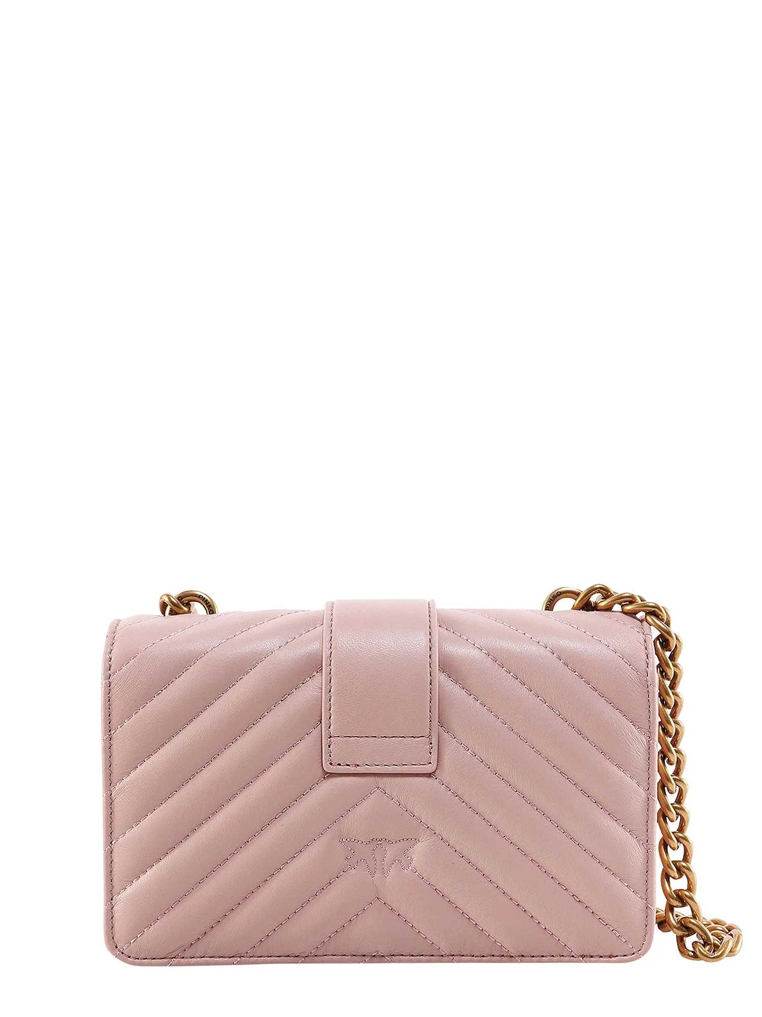 Pinko Love Birds Plaque Quilted Shoulder Bag