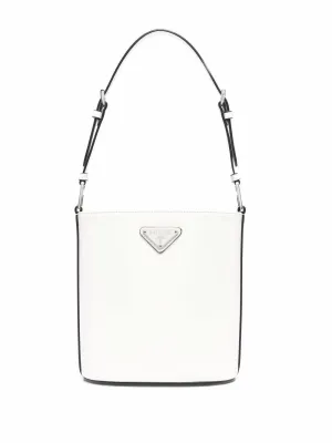 Prada Logo Plaque Buckle Bag