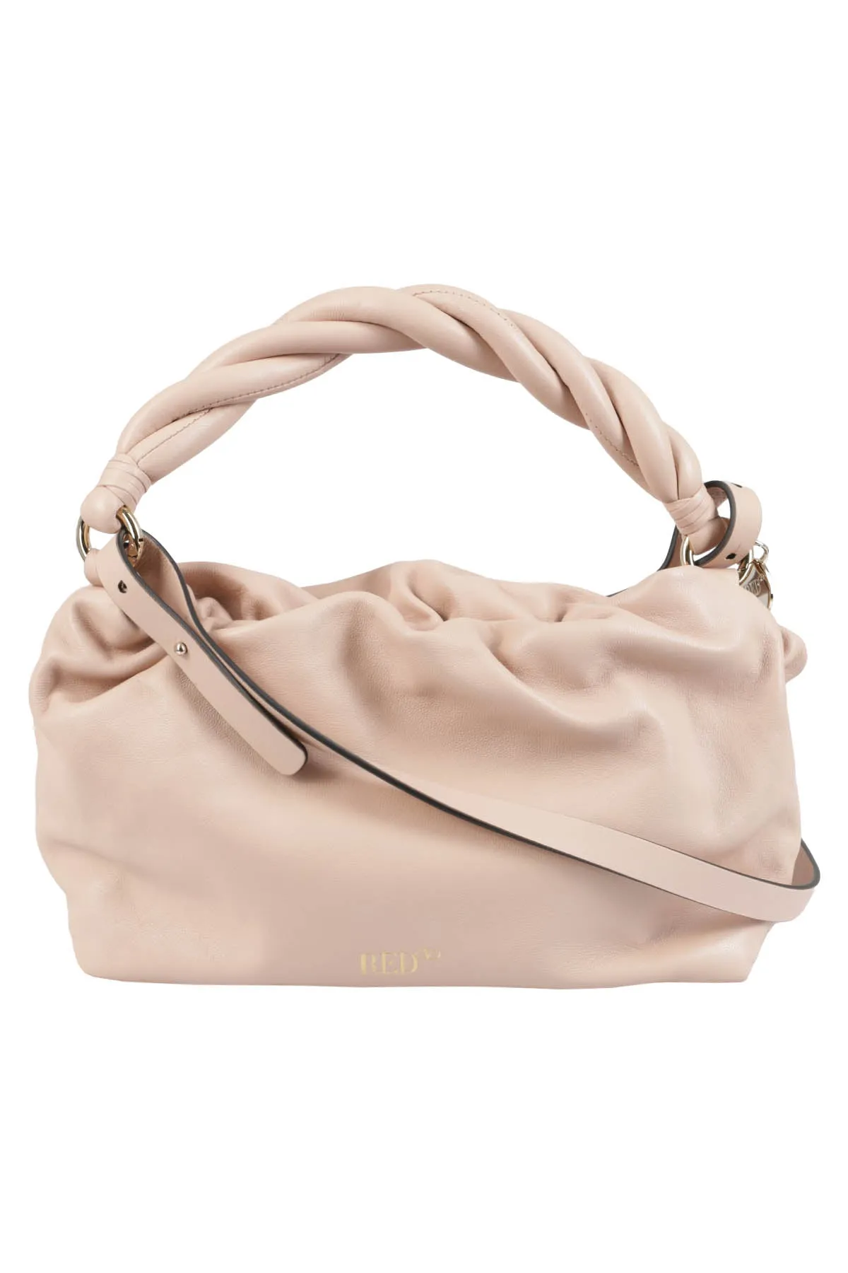 REDValentino Braided Handle Logo Printed Shoulder Bag