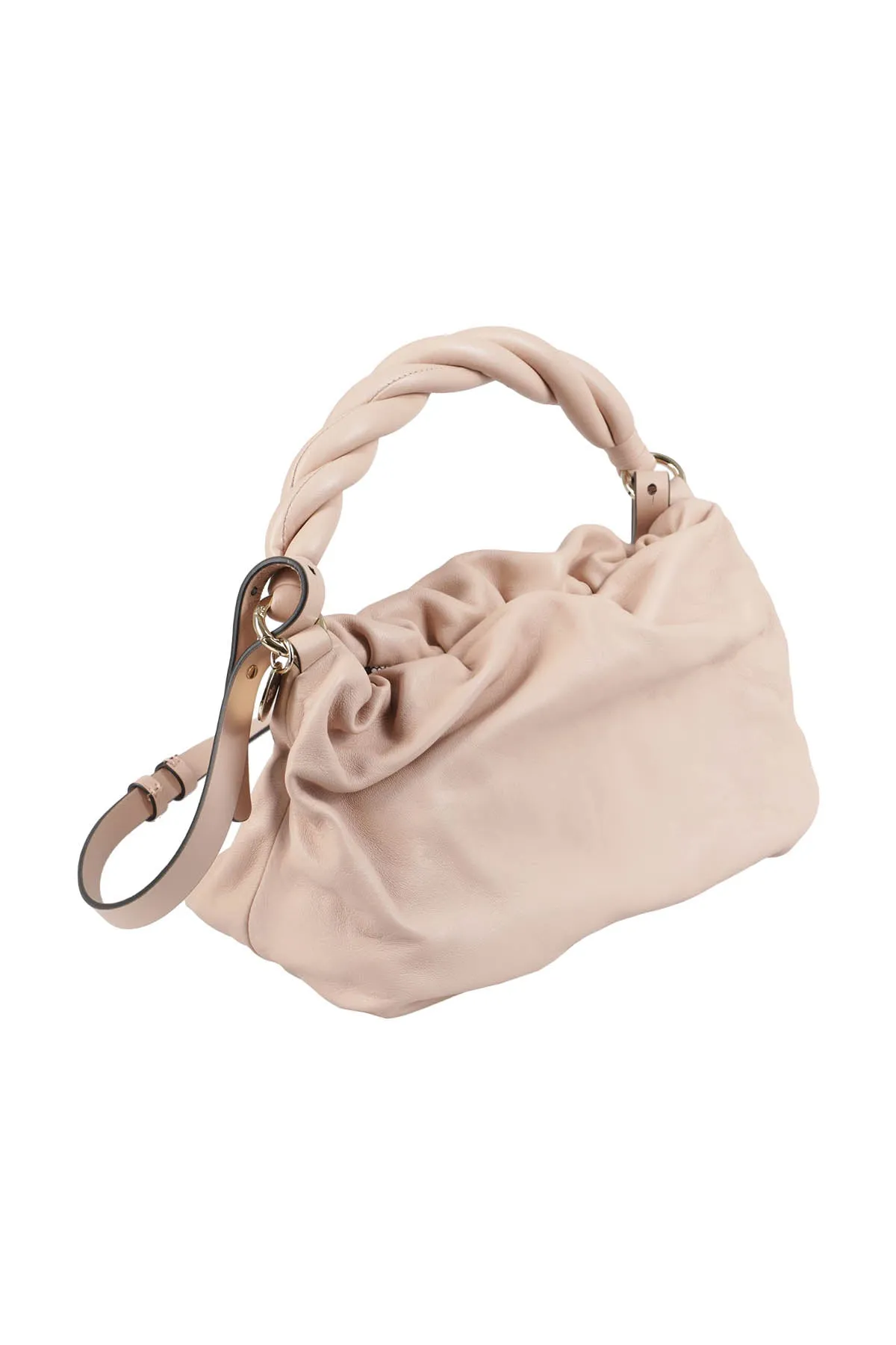 REDValentino Braided Handle Logo Printed Shoulder Bag