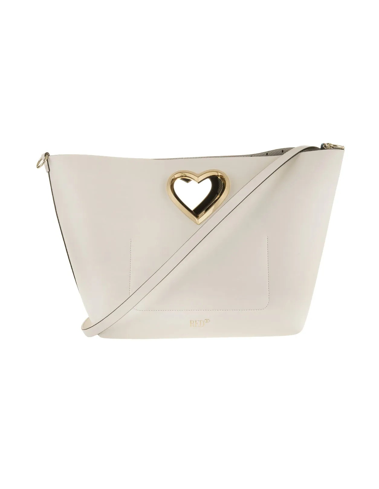 REDValentino Heart Cut-Out Logo Detailed Shoulder Bag