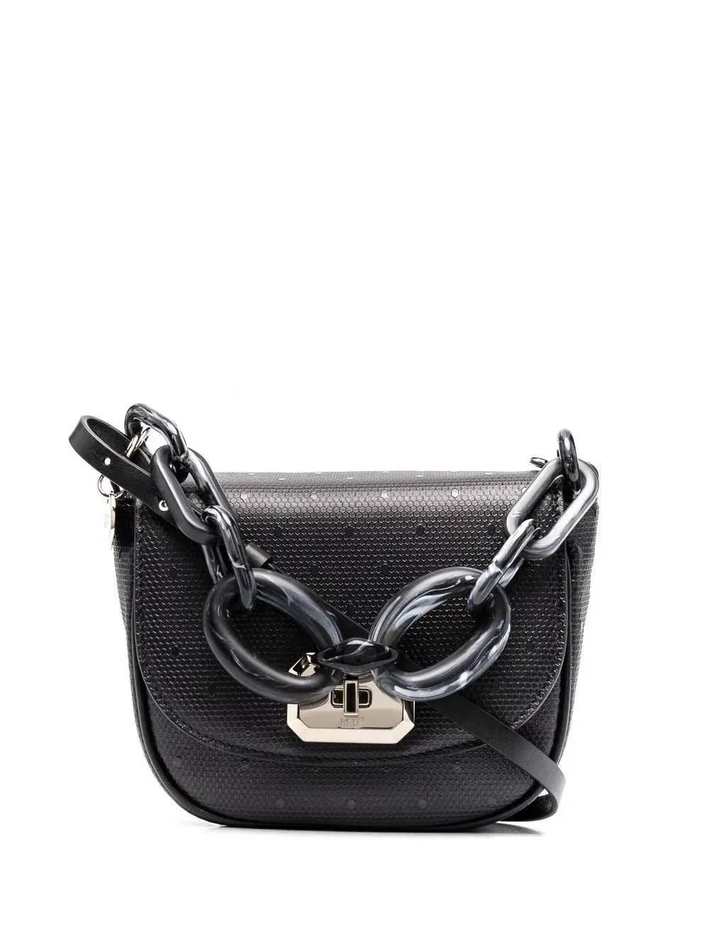 REDValentino Logo Plaque Chain-Link Crossbody Bag