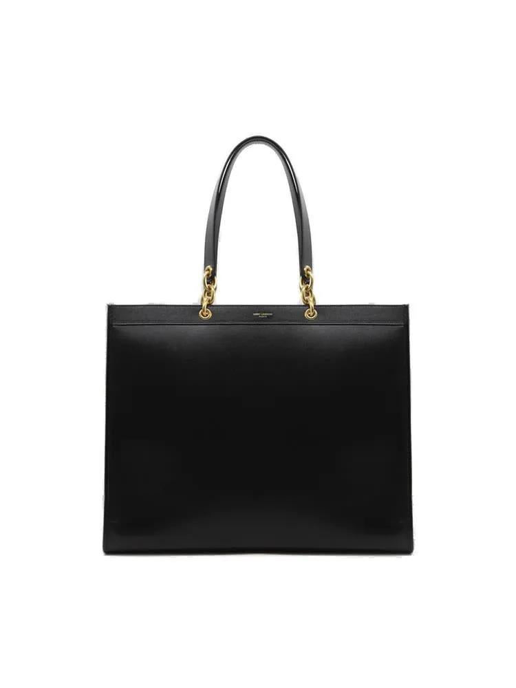Saint Laurent Logo Detailed Chain Link Shoulder Bag