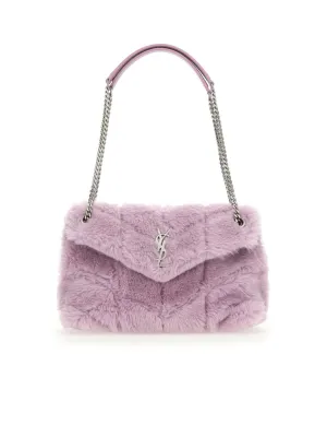 Saint Laurent Lou Lou Puffer Chain-Link Shoulder Bag
