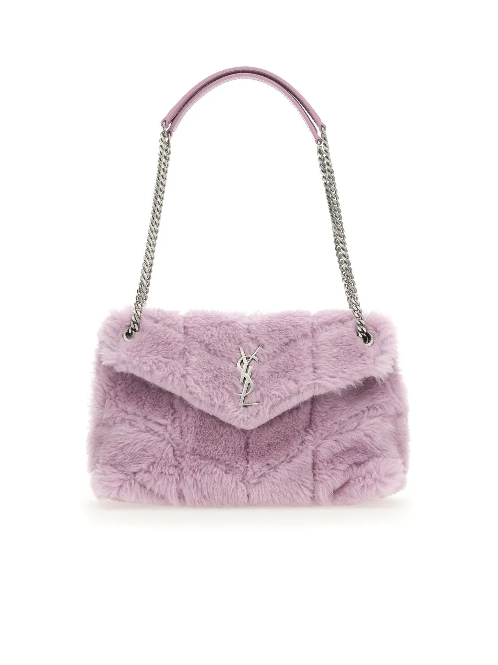 Saint Laurent Lou Lou Puffer Chain-Link Shoulder Bag
