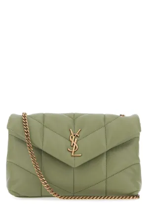 Saint Laurent Puffer Logo Plaque Shoulder Bag