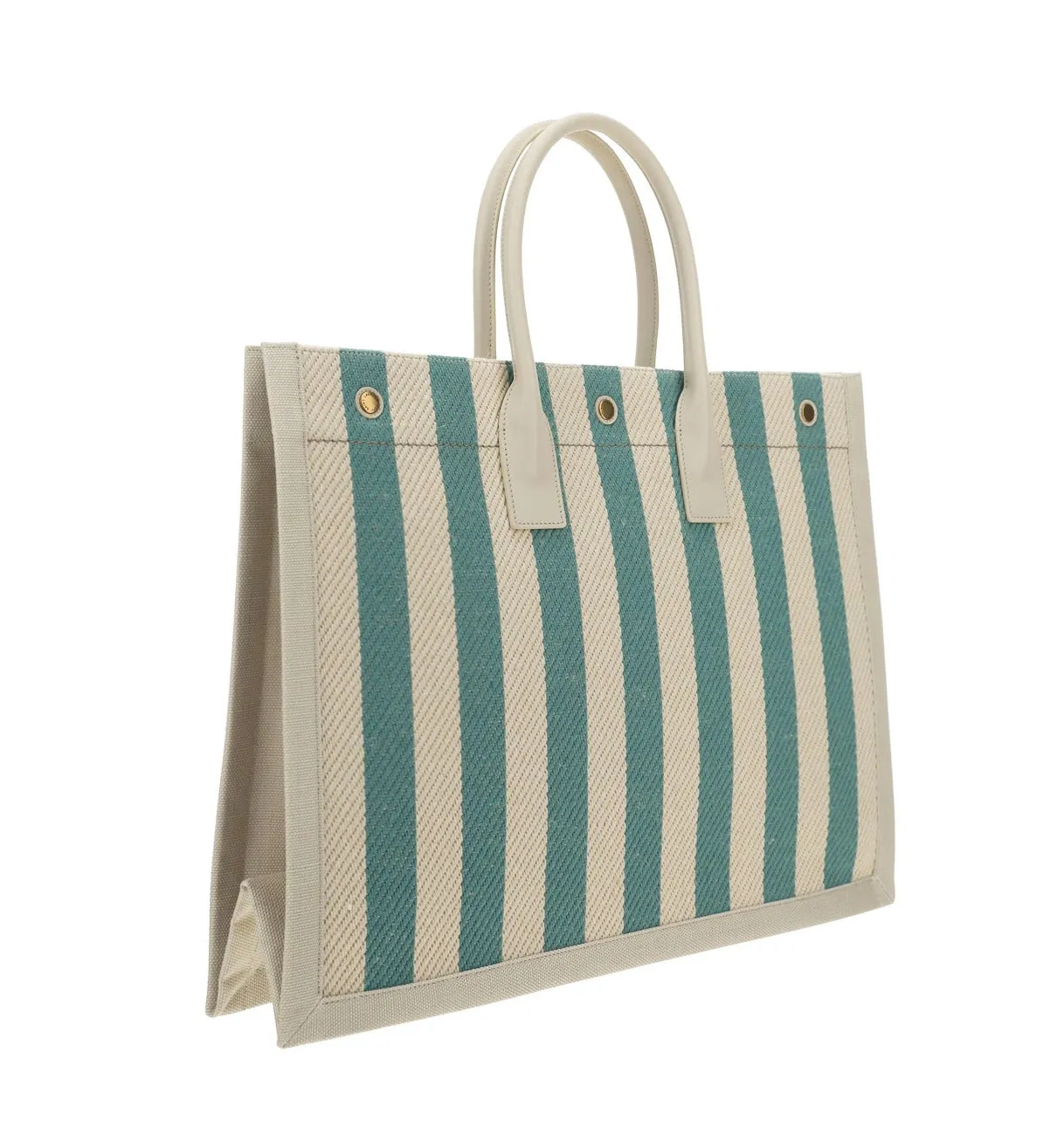 Saint Laurent Rive Gauche Logo Embroidered Tote Bag