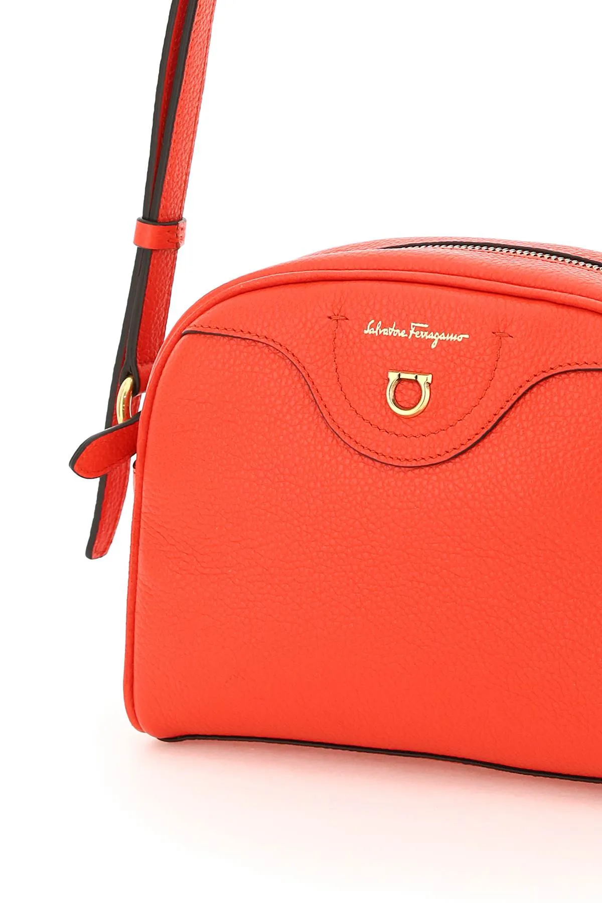 Salvatore Ferragamo Gancini Logo Printed Camera Bag