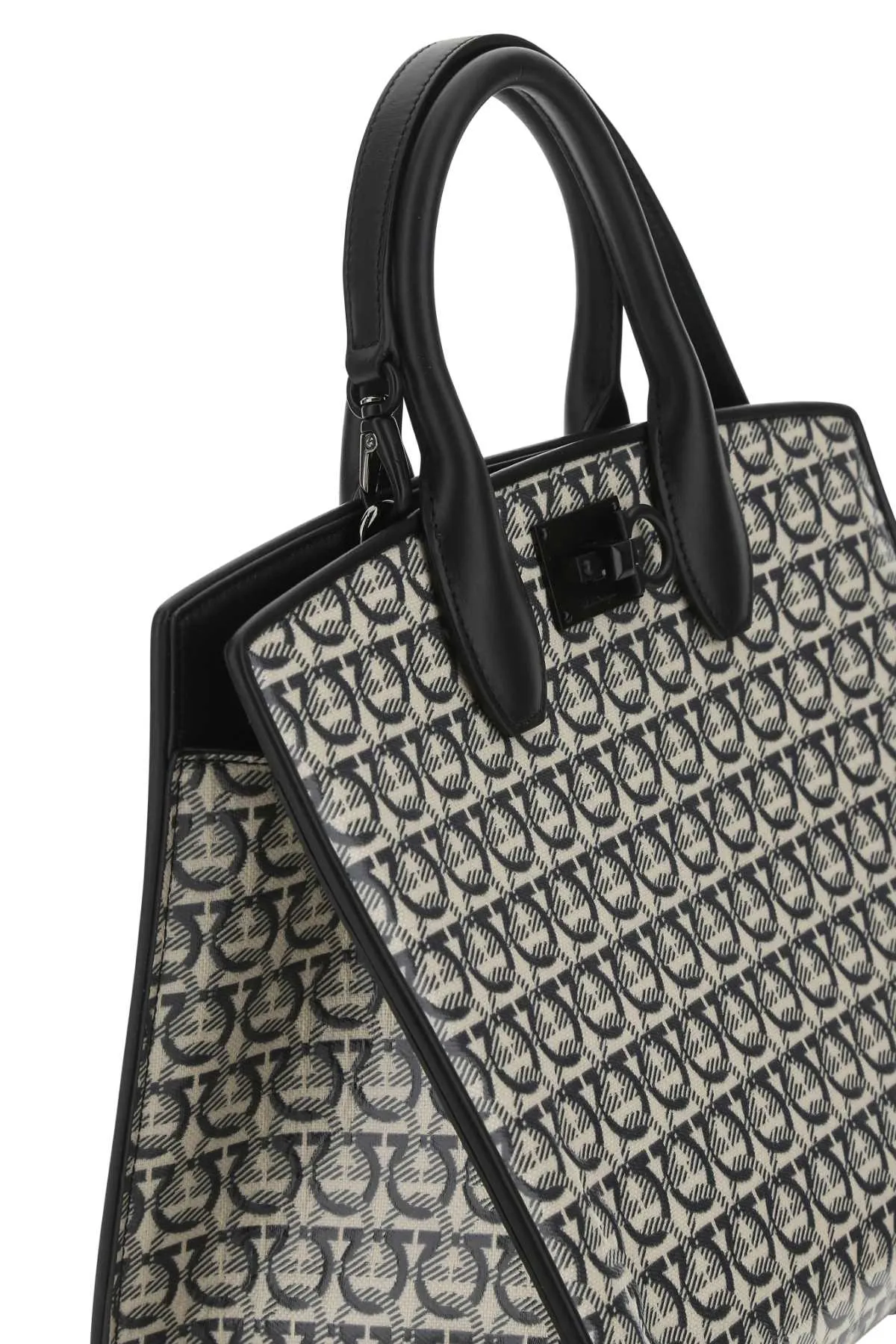 Salvatore Ferragamo Studio Box Monogram Print Tote Bag