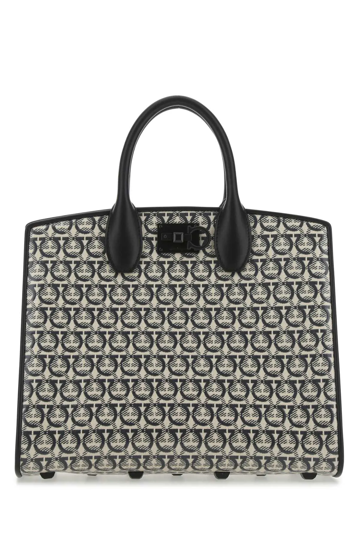 Salvatore Ferragamo Studio Box Monogram Print Tote Bag