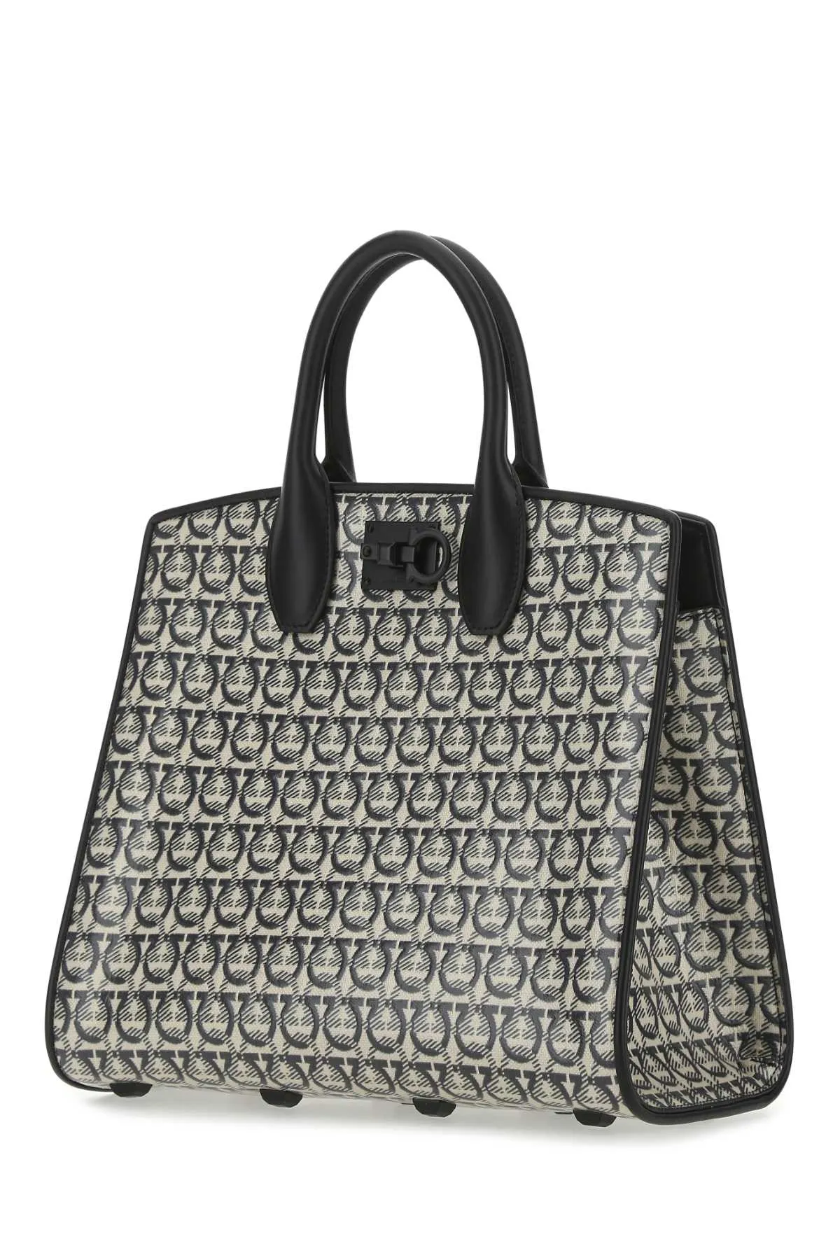 Salvatore Ferragamo Studio Box Monogram Print Tote Bag