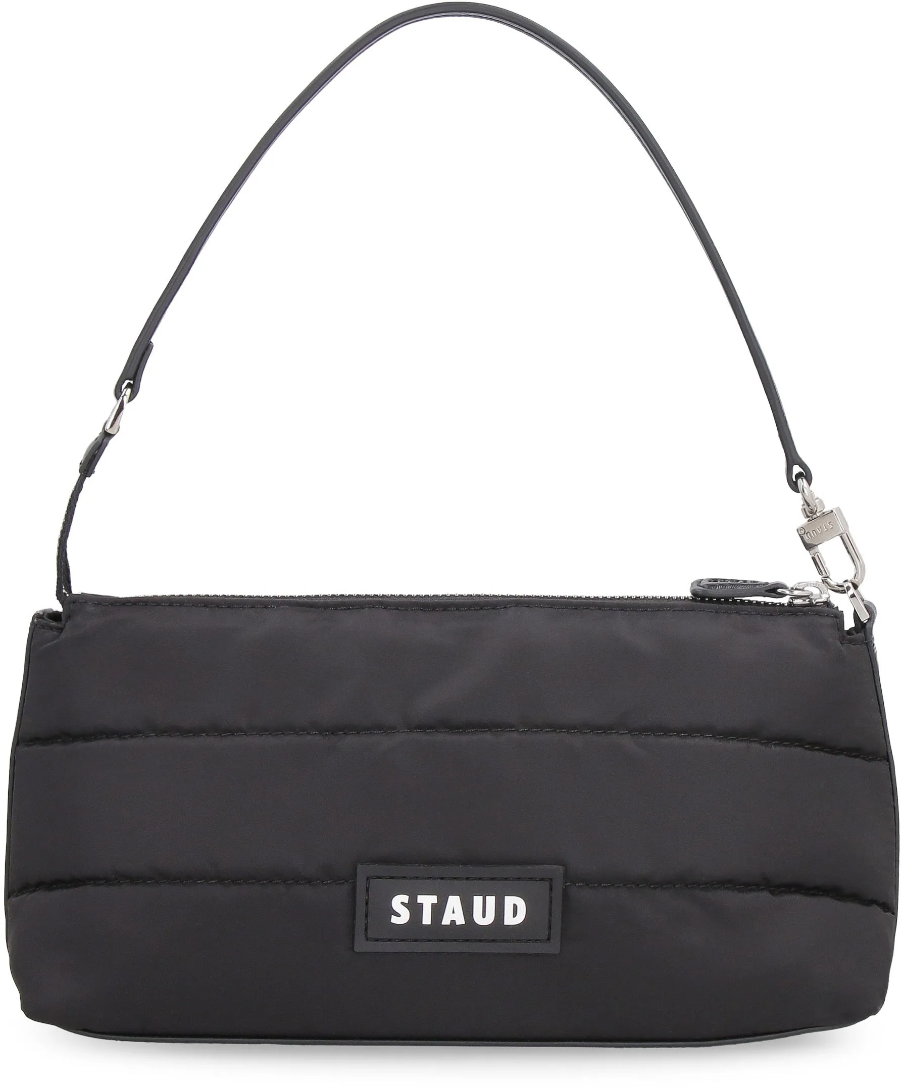Staud Logo Patch Zip-Up Shoulder Bag