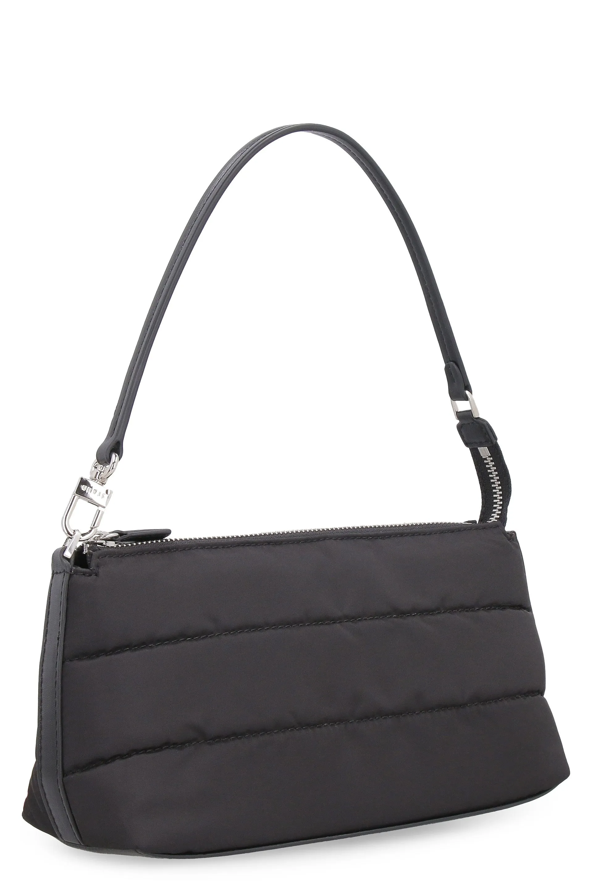 Staud Logo Patch Zip-Up Shoulder Bag
