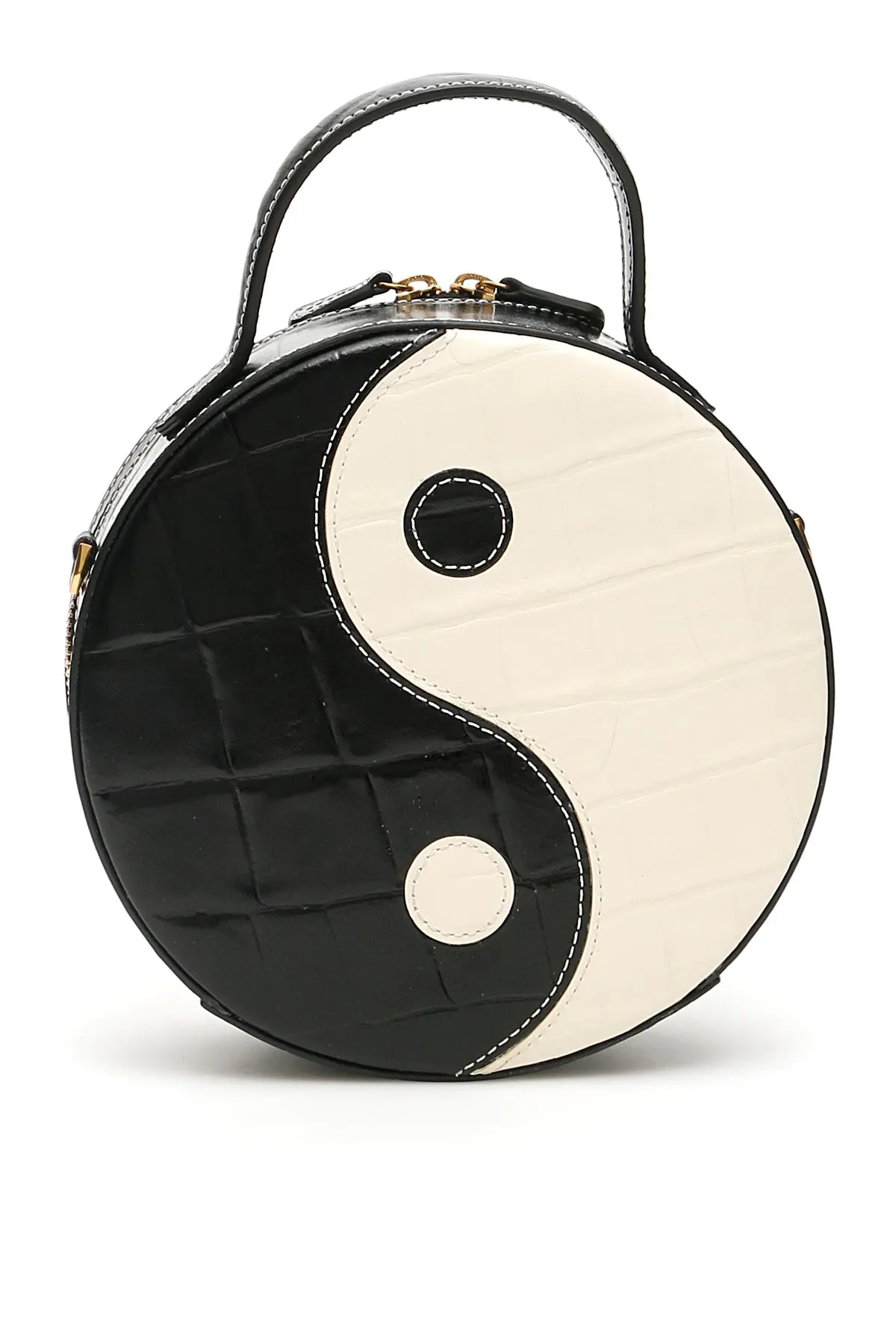 Staud Yin Yang Two Tone Round Crossbody Bag