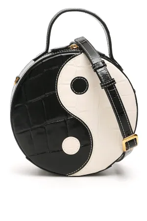 Staud Yin Yang Two Tone Round Crossbody Bag