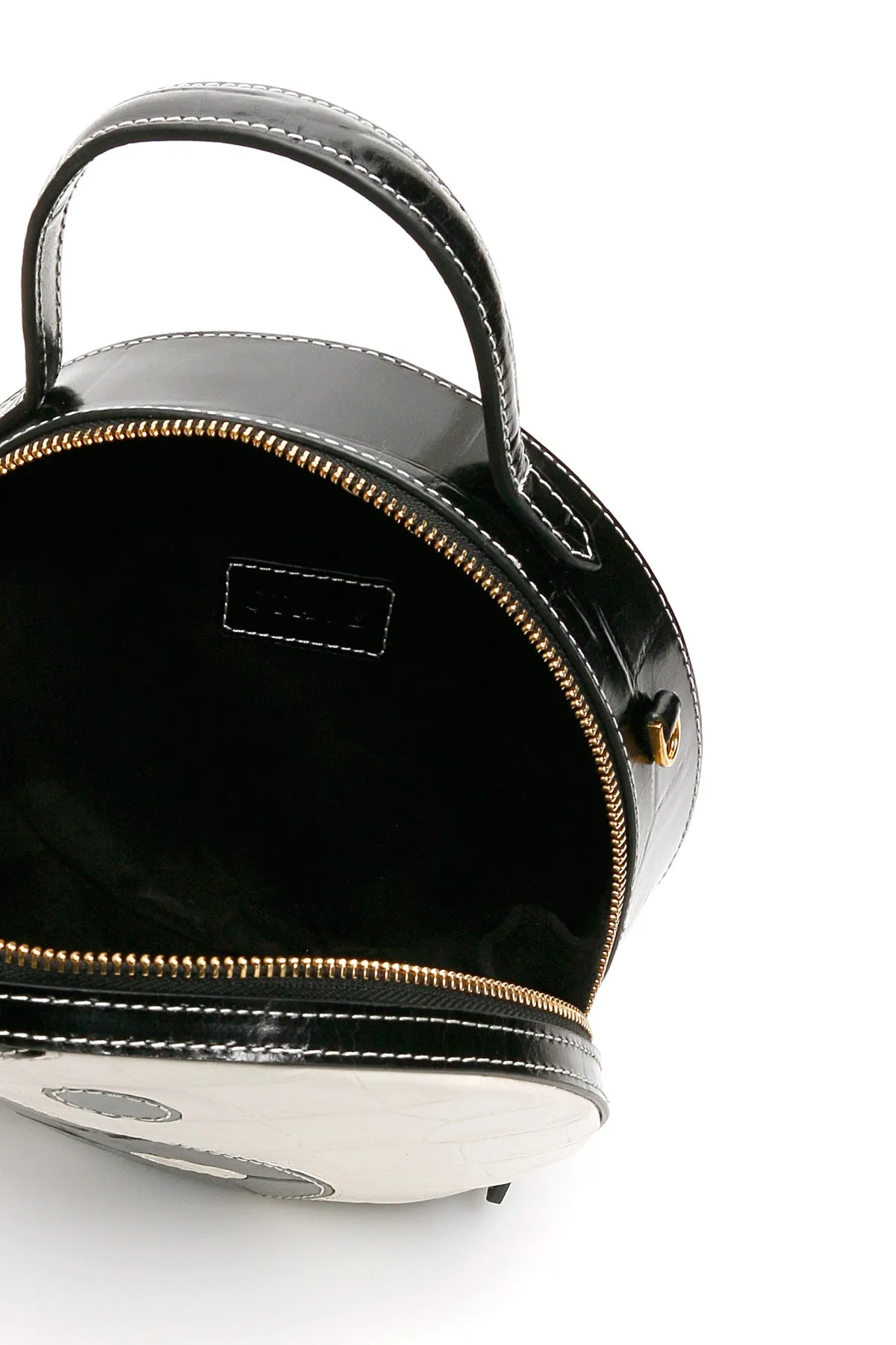 Staud Yin Yang Two Tone Round Crossbody Bag