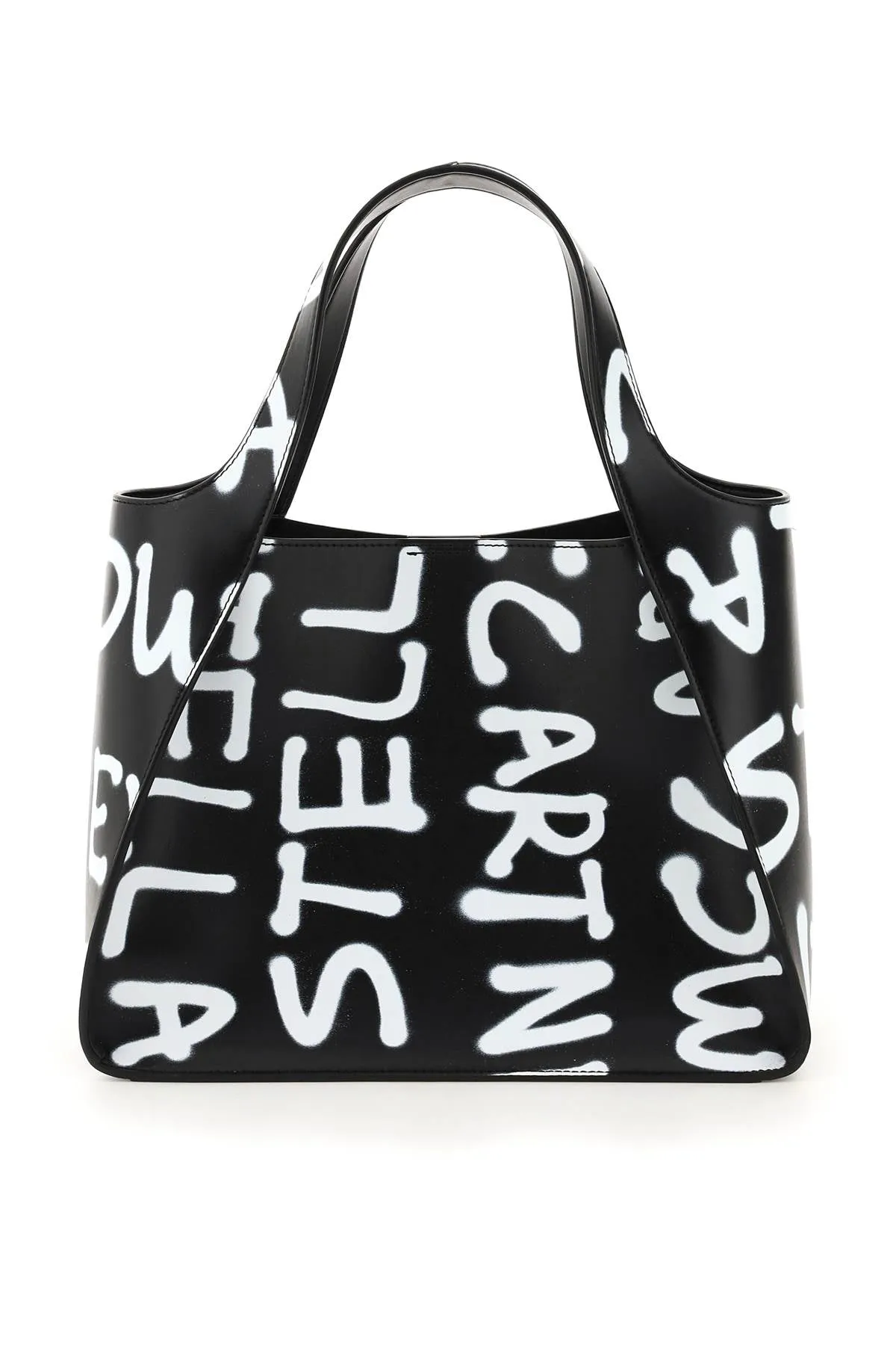 Stella McCartney Allover Graffiti Logo Printed Tote Bag