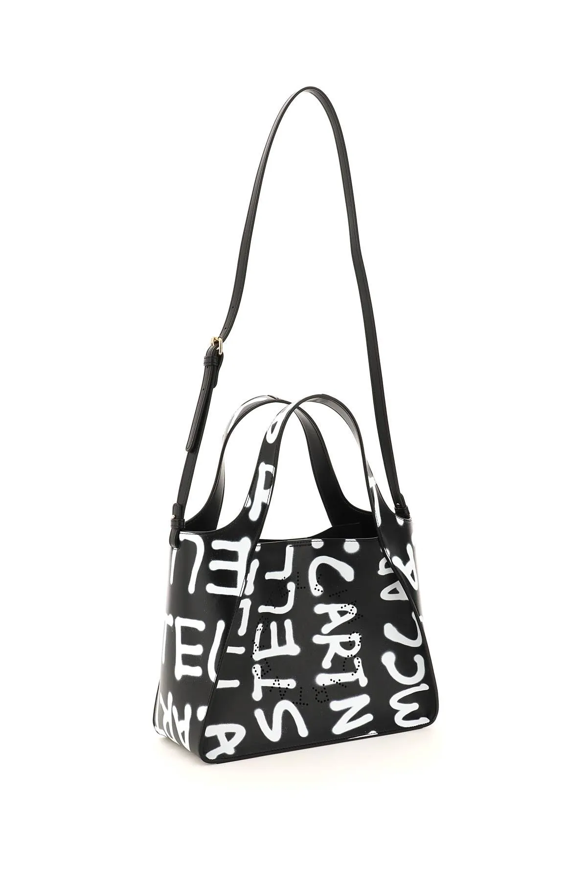 Stella McCartney Allover Graffiti Logo Printed Tote Bag