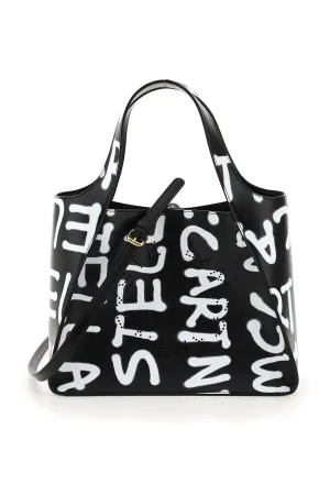 Stella McCartney Allover Graffiti Logo Printed Tote Bag