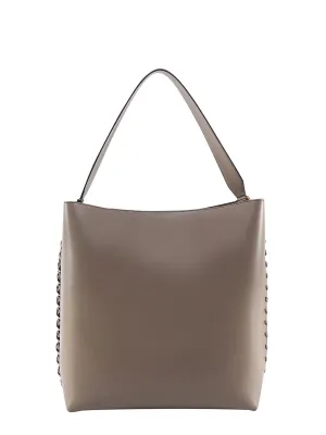 Stella McCartney Chain-Trimmed Logo Charm Tote Bag