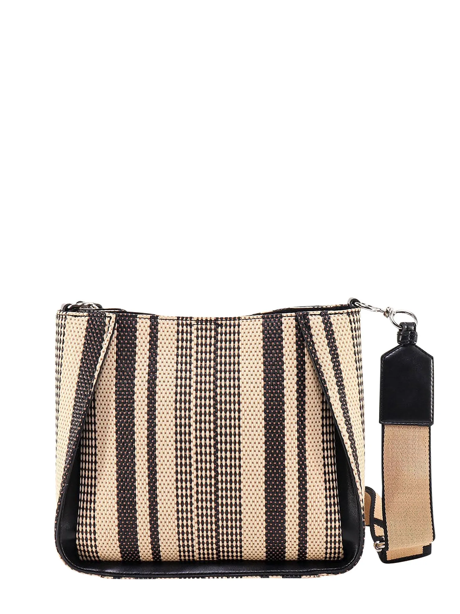 Stella McCartney Logo Striped Shoulder Bag