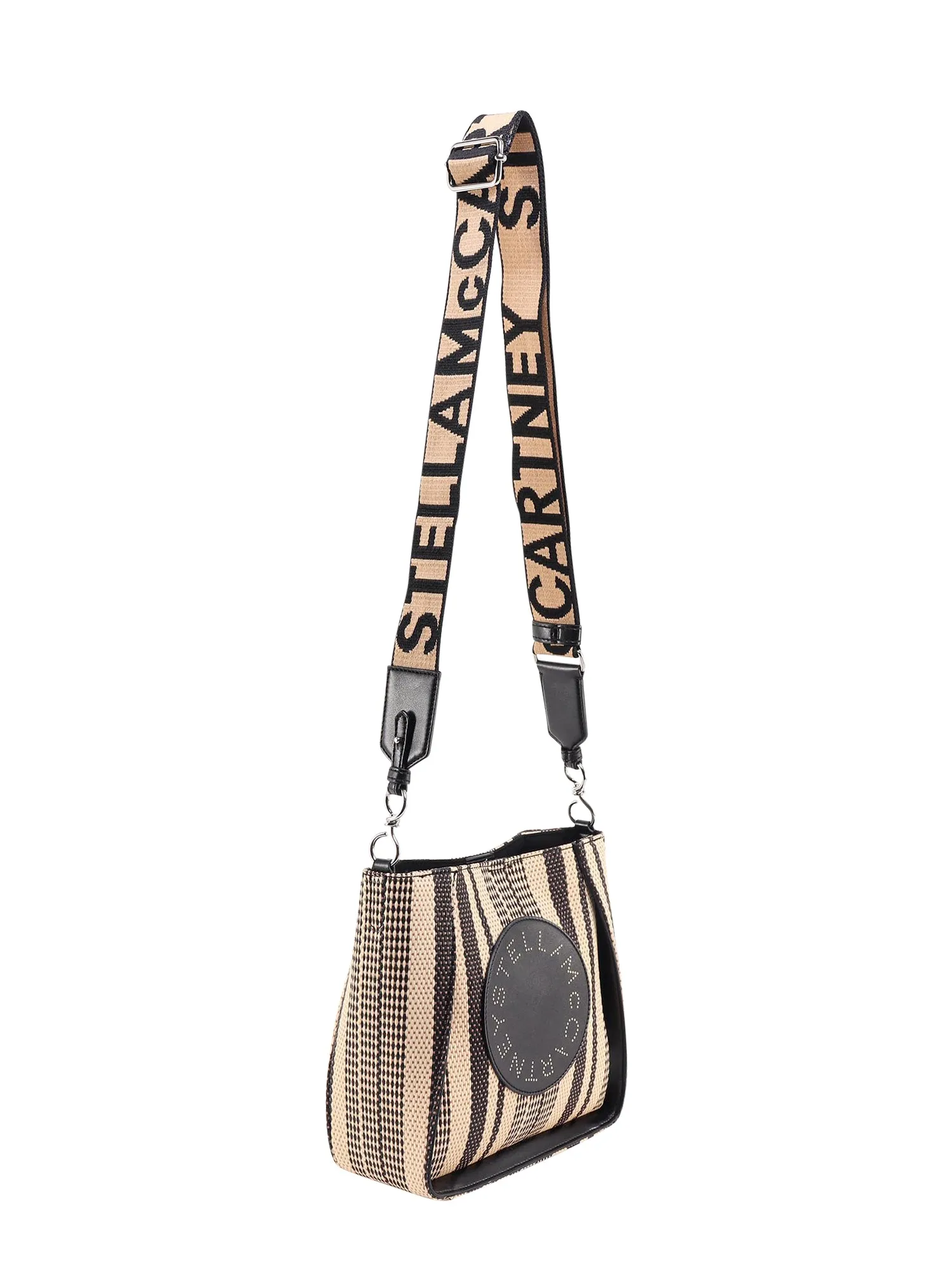 Stella McCartney Logo Striped Shoulder Bag