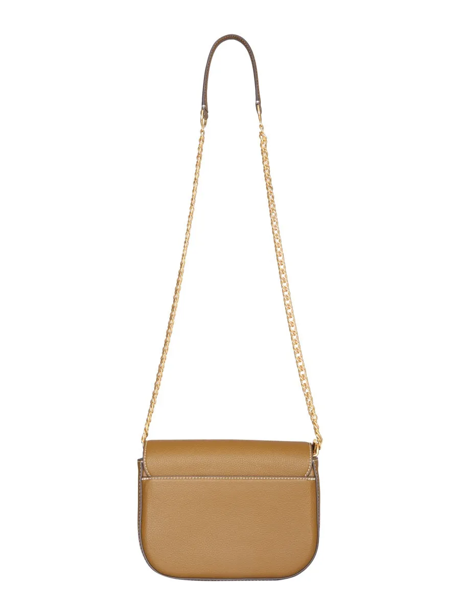 Tory Burch Logo-Plaque Chain-Linked Crossbody Bag