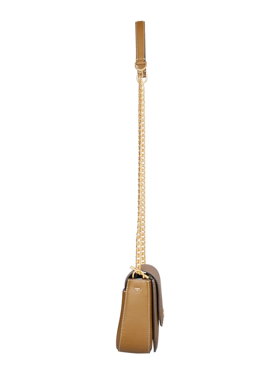 Tory Burch Logo-Plaque Chain-Linked Crossbody Bag
