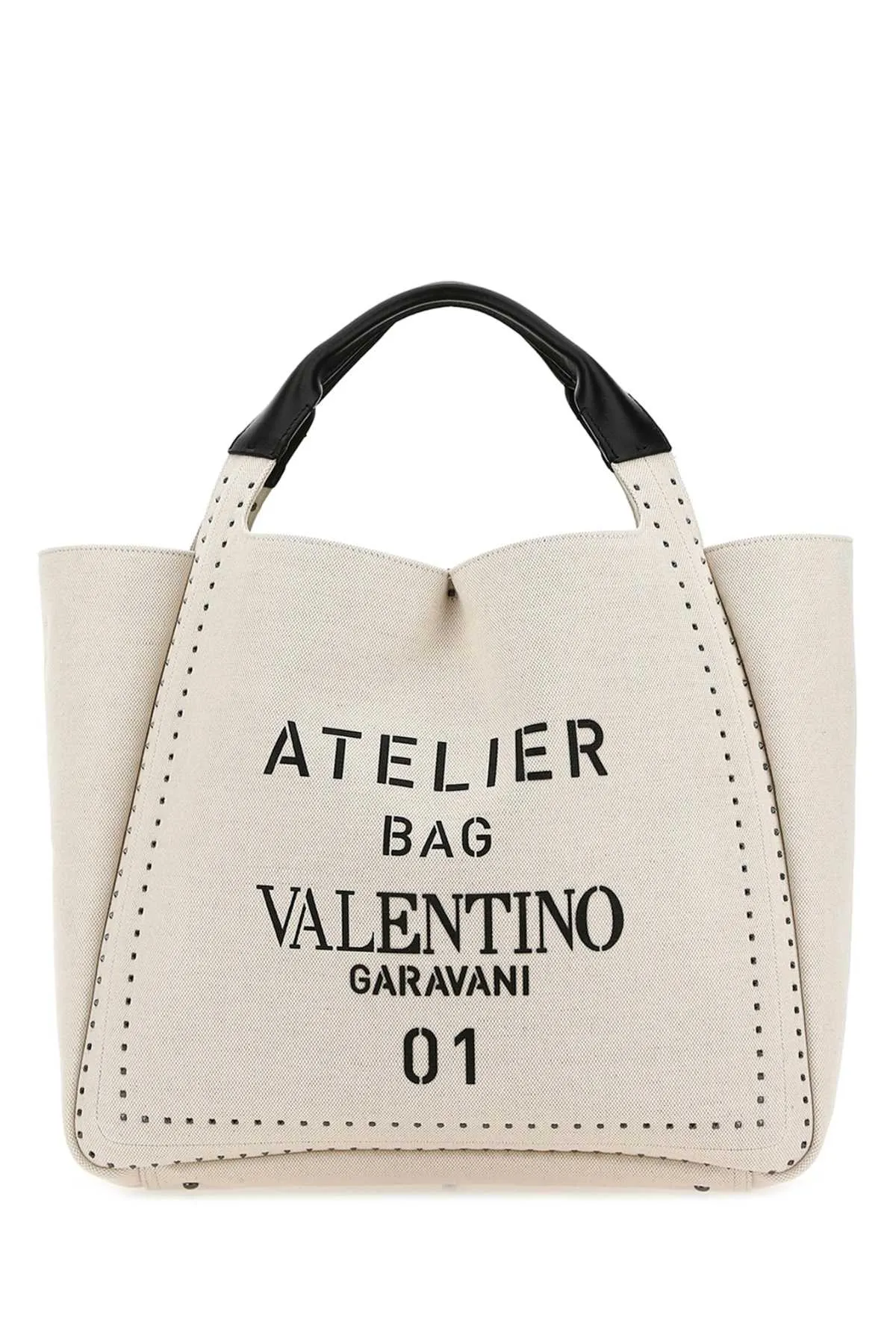 Valentino Atelier Logo Printed Tote Bag